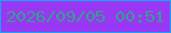 文字の大きさ：5、枠の色：19a2f0、背景の色：9838f5、文字の色：369e8e 無料ブログパーツのブログ時計