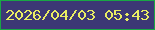 文字の大きさ：5、枠の色：19a745、背景の色：3c3875、文字の色：e9ed63 無料ブログパーツのブログ時計