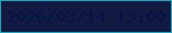 文字の大きさ：4、枠の色：19a7bf、背景の色：131a42、文字の色：031447 無料ブログパーツのブログ時計