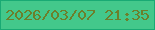 文字の大きさ：5、枠の色：19aa74、背景の色：43c88b、文字の色：6c7f2b 無料ブログパーツのブログ時計
