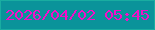 文字の大きさ：5、枠の色：19ada1、背景の色：0a939a、文字の色：f30fc8 無料ブログパーツのブログ時計