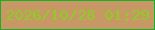 文字の大きさ：5、枠の色：19af26、背景の色：c89766、文字の色：8ccf24 無料ブログパーツのブログ時計