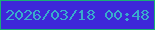 文字の大きさ：5、枠の色：19af76、背景の色：3e27d9、文字の色：39abcc 無料ブログパーツのブログ時計