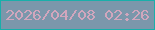 文字の大きさ：5、枠の色：19afaa、背景の色：7b97ab、文字の色：d1a6bd 無料ブログパーツのブログ時計