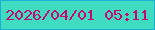 文字の大きさ：2、枠の色：19b0d8、背景の色：40dcc1、文字の色：c70771 無料ブログパーツのブログ時計