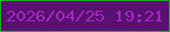 文字の大きさ：3、枠の色：19b120、背景の色：581171、文字の色：a526be 無料ブログパーツのブログ時計