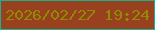 文字の大きさ：2、枠の色：19b28e、背景の色：99401f、文字の色：8f8b03 無料ブログパーツのブログ時計