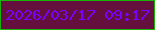 文字の大きさ：2、枠の色：19b304、背景の色：650f3f、文字の色：7a01fd 無料ブログパーツのブログ時計