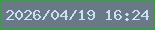文字の大きさ：1、枠の色：19b41d、背景の色：697a86、文字の色：c7e2f6 無料ブログパーツのブログ時計