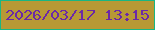 文字の大きさ：1、枠の色：19b683、背景の色：b79935、文字の色：6b28a7 無料ブログパーツのブログ時計