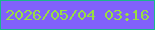 文字の大きさ：5、枠の色：19b78d、背景の色：8161fb、文字の色：99dd43 無料ブログパーツのブログ時計