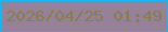 文字の大きさ：2、枠の色：19b7f3、背景の色：968198、文字の色：81804d 無料ブログパーツのブログ時計