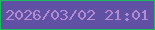 文字の大きさ：4、枠の色：19bd5b、背景の色：6051a4、文字の色：b38bd3 無料ブログパーツのブログ時計