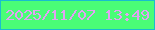 文字の大きさ：1、枠の色：19bdce、背景の色：4afd77、文字の色：e2a2f3 無料ブログパーツのブログ時計