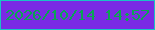 文字の大きさ：1、枠の色：19c3c5、背景の色：7a2ae4、文字の色：0aa354 無料ブログパーツのブログ時計