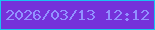 文字の大きさ：5、枠の色：19c3f1、背景の色：7532da、文字の色：9290ff 無料ブログパーツのブログ時計