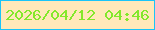 文字の大きさ：2、枠の色：19c4f9、背景の色：ffe8ba、文字の色：83e82b 無料ブログパーツのブログ時計