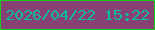 文字の大きさ：3、枠の色：19cb1c、背景の色：854272、文字の色：0abc9e 無料ブログパーツのブログ時計