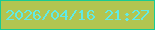 文字の大きさ：1、枠の色：19cb93、背景の色：b2c551、文字の色：60ebe7 無料ブログパーツのブログ時計