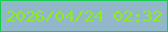 文字の大きさ：1、枠の色：19cc53、背景の色：93b7ca、文字の色：8bf010 無料ブログパーツのブログ時計