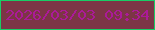文字の大きさ：1、枠の色：19cc65、背景の色：7c3546、文字の色：ab1a98 無料ブログパーツのブログ時計