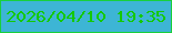 文字の大きさ：1、枠の色：19cf3c、背景の色：3db5d5、文字の色：14c902 無料ブログパーツのブログ時計