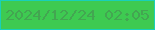 文字の大きさ：2、枠の色：19d0b8、背景の色：3eca51、文字の色：43a651 無料ブログパーツのブログ時計