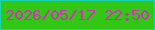 文字の大きさ：4、枠の色：19d3aa、背景の色：33c715、文字の色：d72bc2 無料ブログパーツのブログ時計