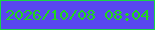 文字の大きさ：2、枠の色：19d645、背景の色：5947ef、文字の色：20d81b 無料ブログパーツのブログ時計