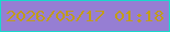 文字の大きさ：3、枠の色：19d9cb、背景の色：967ed3、文字の色：c29c19 無料ブログパーツのブログ時計