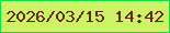 文字の大きさ：1、枠の色：19dc41、背景の色：cbf365、文字の色：63290e 無料ブログパーツのブログ時計