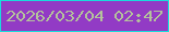 文字の大きさ：4、枠の色：19dcdc、背景の色：923bc5、文字の色：b4c29b 無料ブログパーツのブログ時計