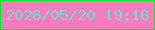 文字の大きさ：2、枠の色：19dd32、背景の色：f47cbd、文字の色：70e0d3 無料ブログパーツのブログ時計