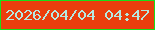 文字の大きさ：4、枠の色：19de19、背景の色：eb3e0d、文字の色：b6e9e0 無料ブログパーツのブログ時計