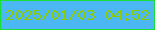 文字の大きさ：5、枠の色：19df37、背景の色：4bb7f3、文字の色：8ecd03 無料ブログパーツのブログ時計