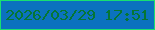 文字の大きさ：4、枠の色：19e071、背景の色：0b72be、文字の色：057634 無料ブログパーツのブログ時計