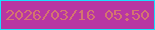 文字の大きさ：5、枠の色：19e0fe、背景の色：b836a2、文字の色：d4756f 無料ブログパーツのブログ時計