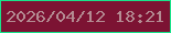 文字の大きさ：1、枠の色：19e28a、背景の色：7c1333、文字の色：b48b92 無料ブログパーツのブログ時計