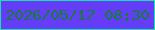 文字の大きさ：1、枠の色：19e2af、背景の色：653df9、文字の色：0c8131 無料ブログパーツのブログ時計