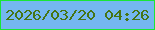 文字の大きさ：2、枠の色：19e636、背景の色：74b7f0、文字の色：467513 無料ブログパーツのブログ時計