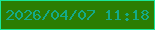 文字の大きさ：3、枠の色：19e79a、背景の色：2b7d02、文字の色：14aa89 無料ブログパーツのブログ時計