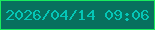 文字の大きさ：3、枠の色：19ea5e、背景の色：07705e、文字の色：05c6b6 無料ブログパーツのブログ時計