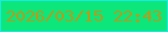 文字の大きさ：5、枠の色：19eae2、背景の色：0ce67b、文字の色：b99a19 無料ブログパーツのブログ時計