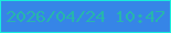 文字の大きさ：5、枠の色：19ecdb、背景の色：3685e7、文字の色：27b5ac 無料ブログパーツのブログ時計
