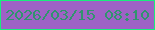 文字の大きさ：1、枠の色：19ed7c、背景の色：9e62c5、文字の色：30946e 無料ブログパーツのブログ時計