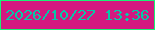 文字の大きさ：2、枠の色：19f275、背景の色：d31980、文字の色：06c9a8 無料ブログパーツのブログ時計