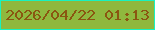 文字の大きさ：3、枠の色：19f2c0、背景の色：8fb83e、文字の色：8a5611 無料ブログパーツのブログ時計