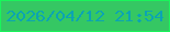 文字の大きさ：5、枠の色：19f45b、背景の色：35c763、文字の色：0ba4b3 無料ブログパーツのブログ時計