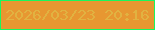 文字の大きさ：3、枠の色：19f65e、背景の色：e79731、文字の色：e1b241 無料ブログパーツのブログ時計