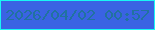 文字の大きさ：4、枠の色：19f6f4、背景の色：3a63e3、文字の色：2172a0 無料ブログパーツのブログ時計